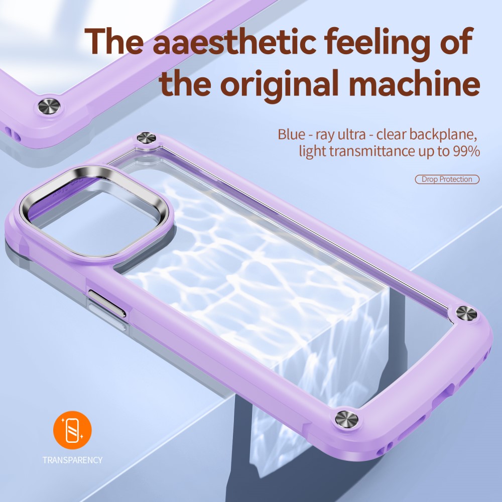  iPhone 16 Pro Max Skal Shockproof Hybrid Armor Lila
