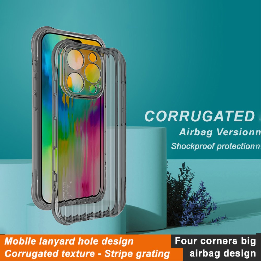 IMAK IMAK iPhone 16 Pro Max Skal Shockproof TPU Tonad Svart