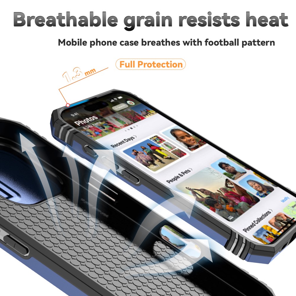  iPhone 16 Pro Skal CamShield Ring Hybrid Blå