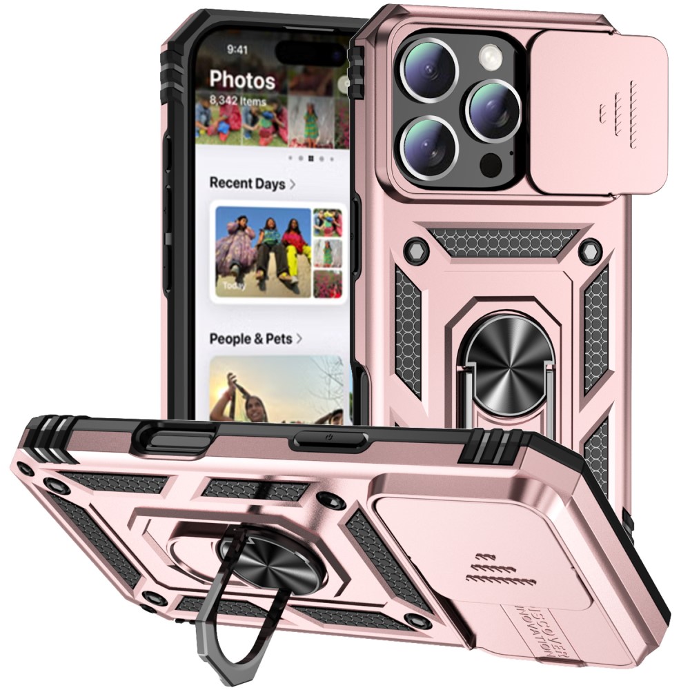  iPhone 16 Pro Max Skal CamShield Ring Hybrid Roséguld