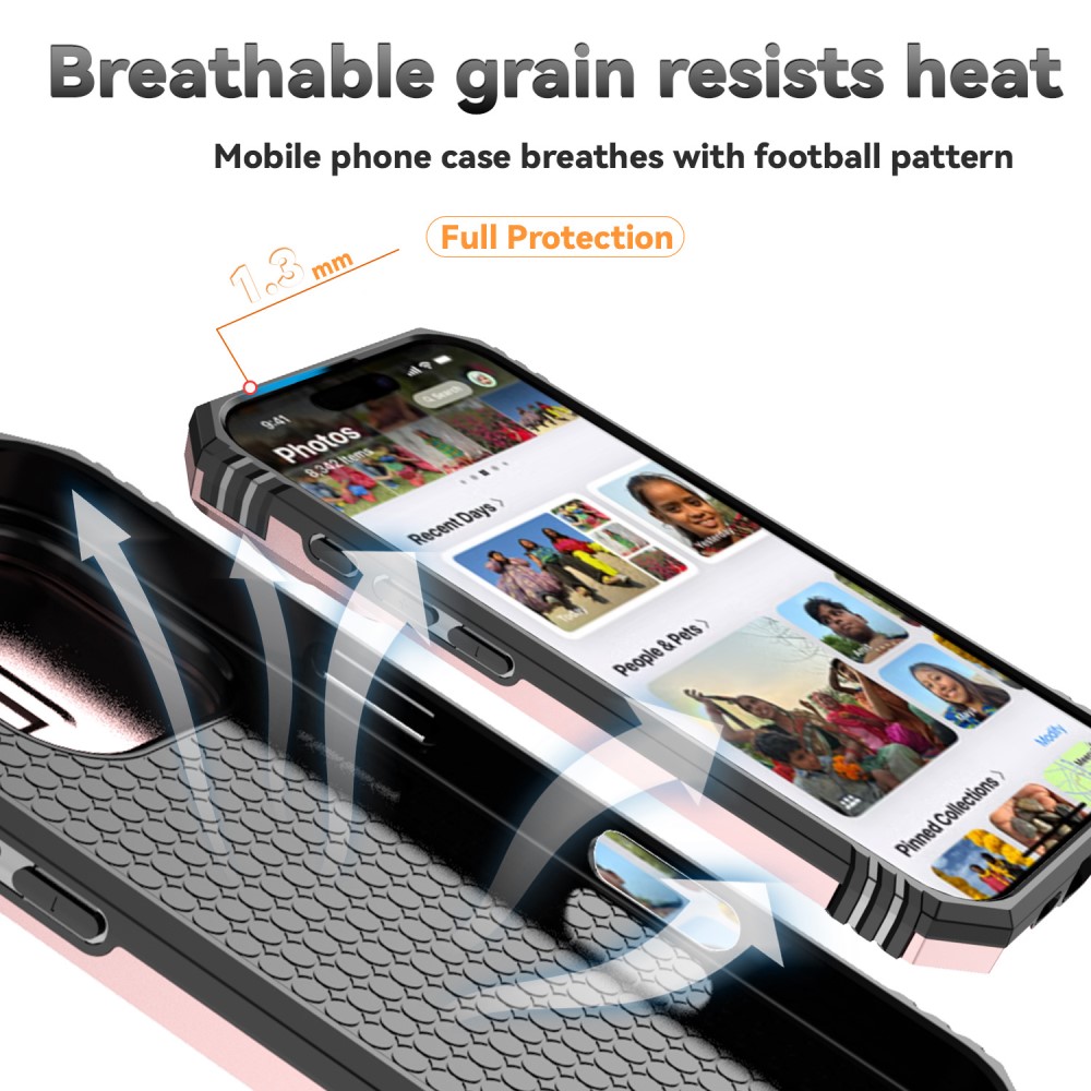  iPhone 16 Pro Max Skal CamShield Ring Hybrid Roséguld