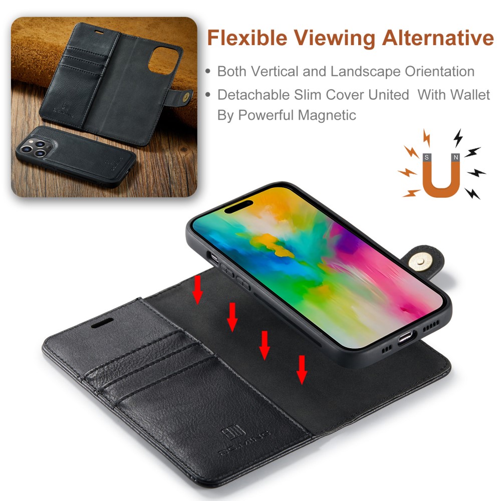 DG.MING DG.MING iPhone 16 Pro Fodral 2in1 Magnet Svart