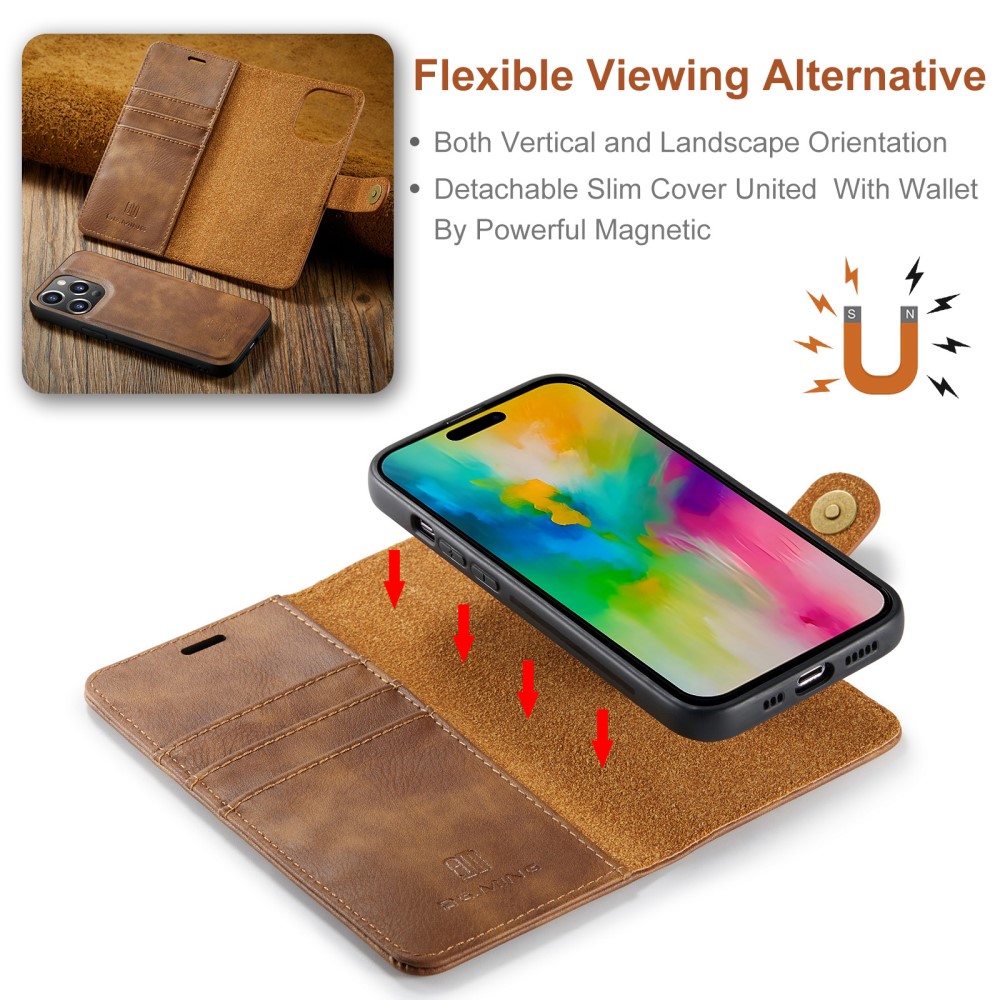 DG.MING DG.MING iPhone 16 Pro Fodral 2in1 Magnet Brun