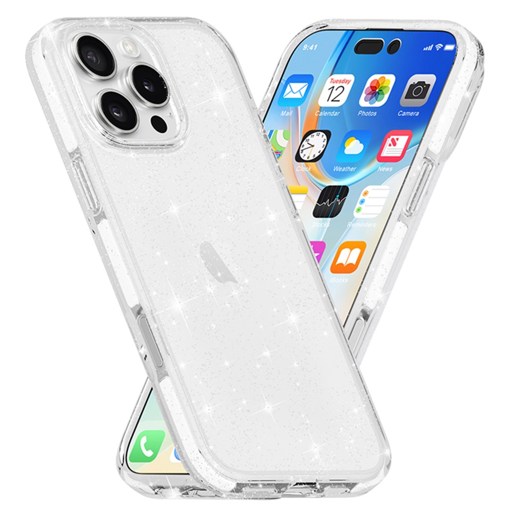  iPhone 16 Pro Max Skal Glitter Transparent