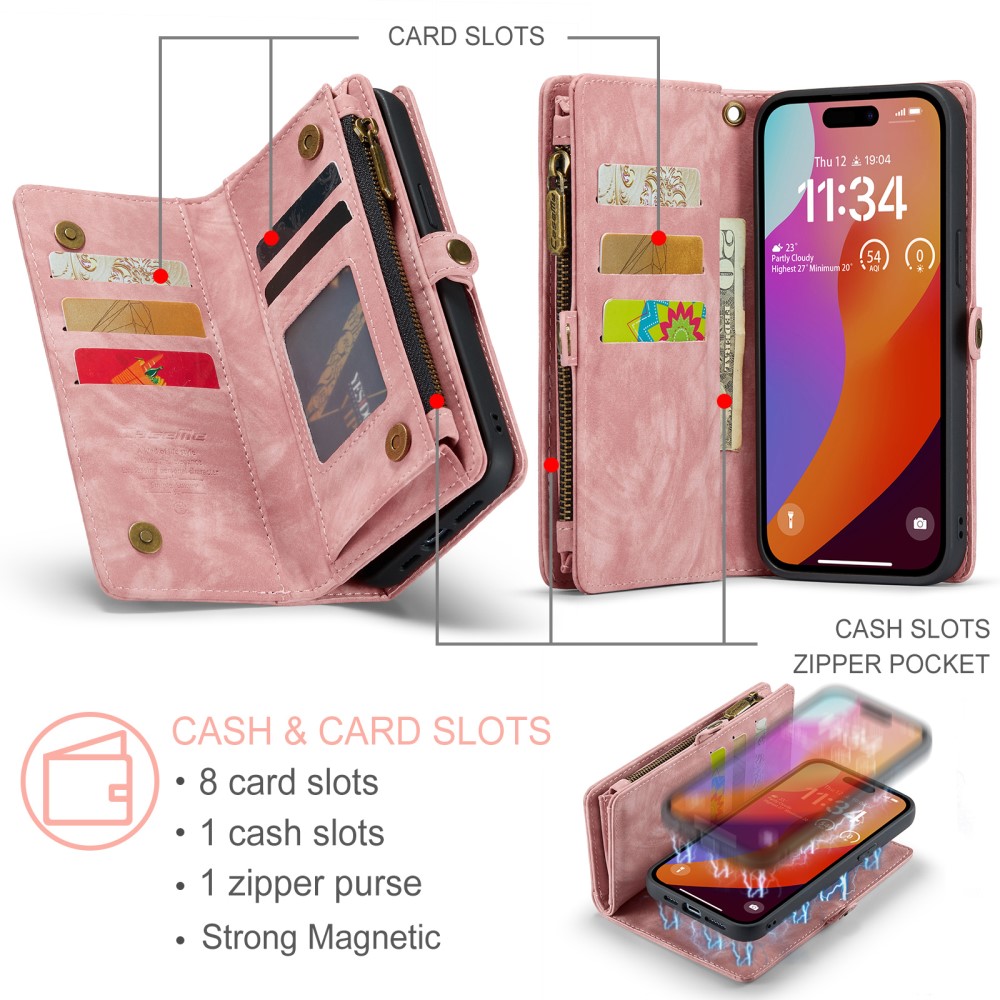 CASEME CASEME iPhone 16 Pro Max Fodral Multifunktionell Rosa
