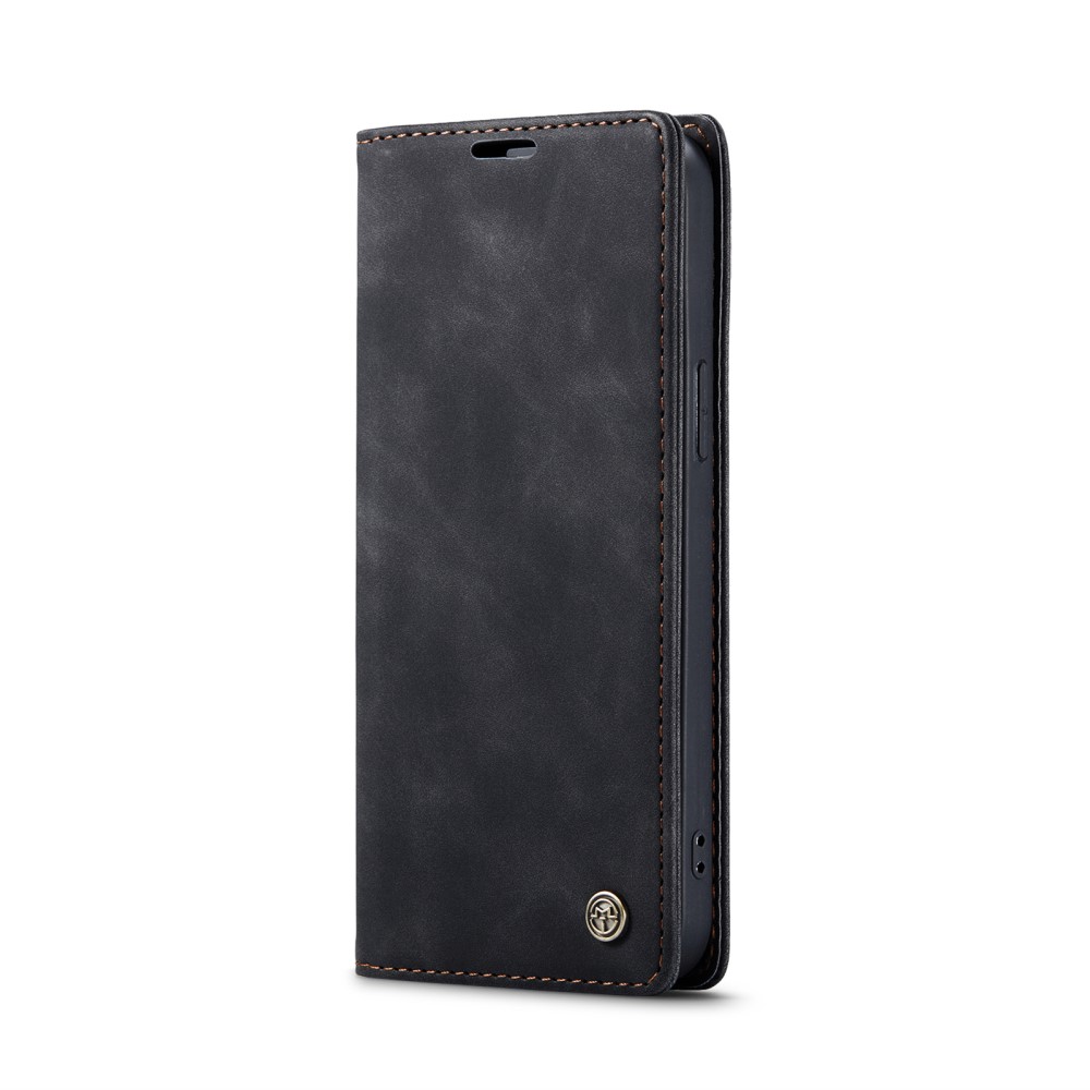 CASEME CASEME iPhone 16 Pro Fodral Flip Retro Läder Svart