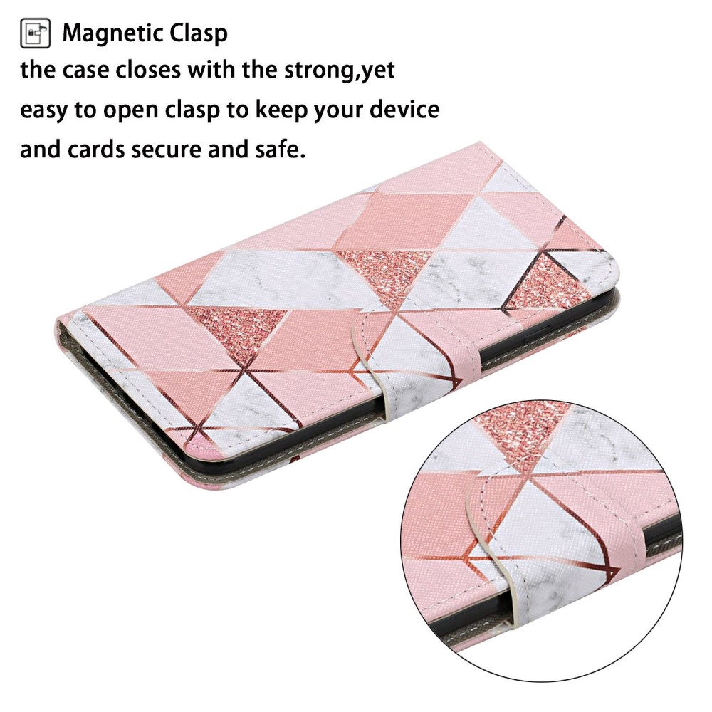  iPhone 16 Pro Fodral Med Marmor Tryck Rosa