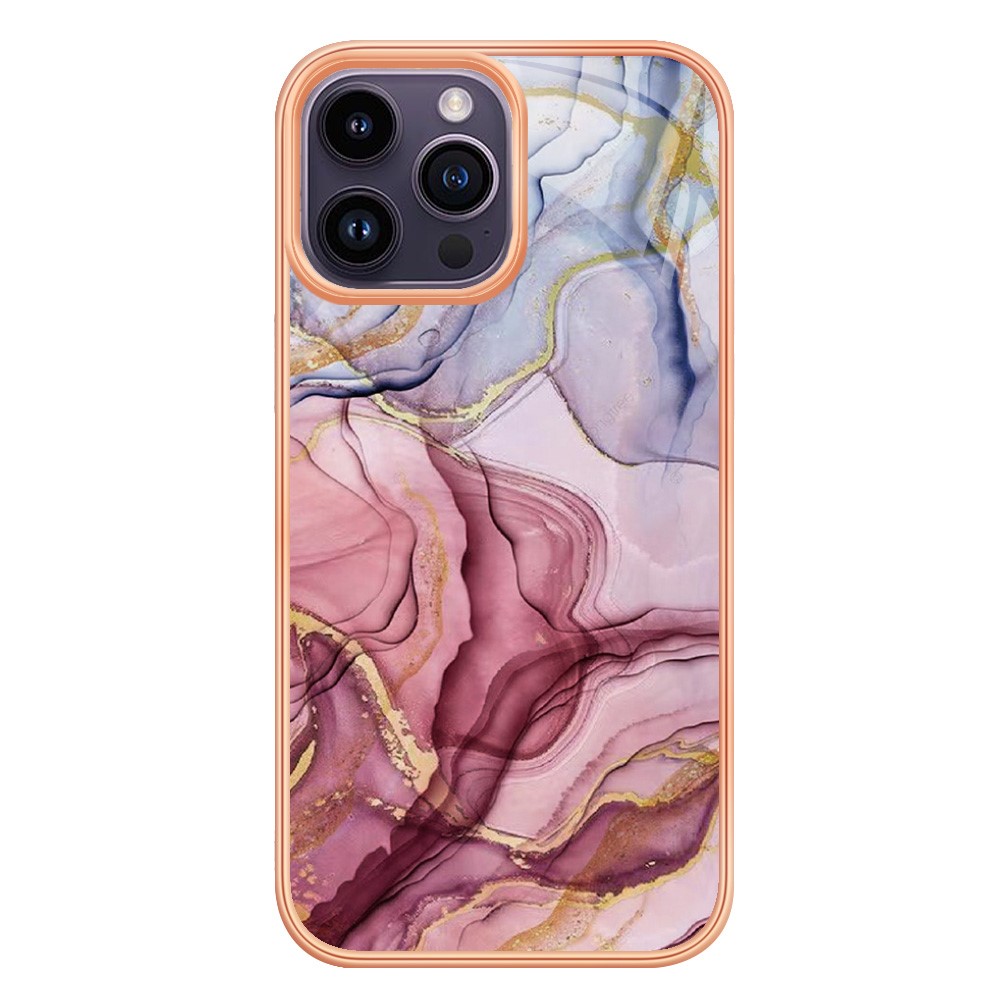  iPhone 16 Pro Skal TPU Marmor Roséguld