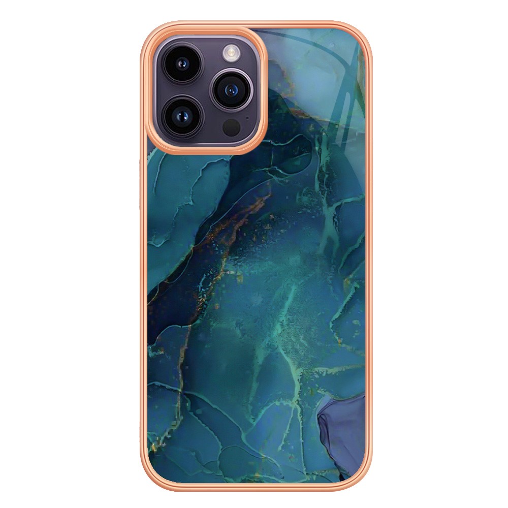  iPhone 16 Pro Skal TPU Marmor Grön