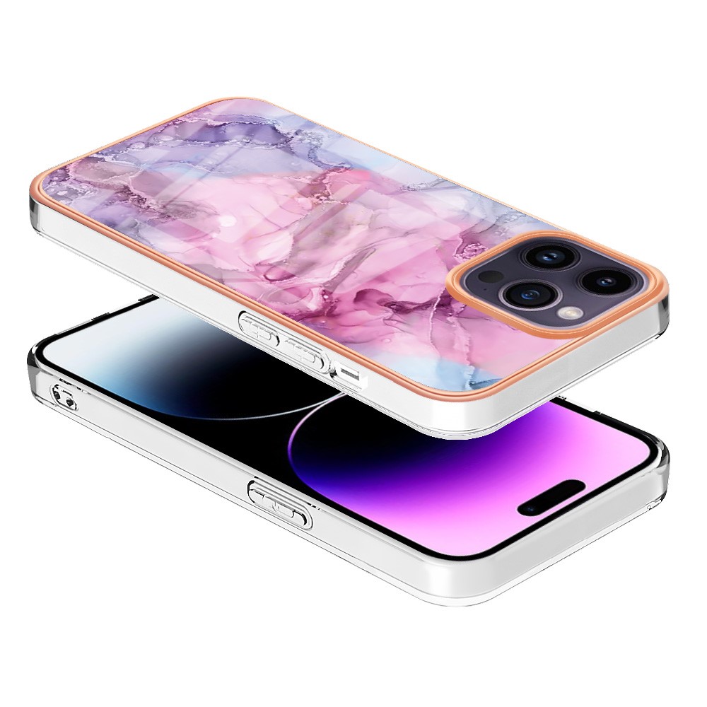  iPhone 16 Pro Max Skal TPU Marmor Rosa