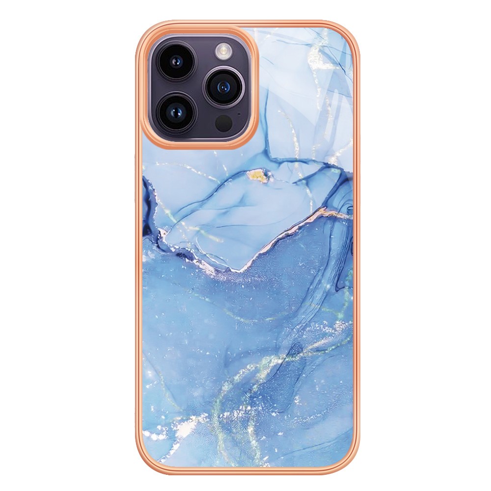  iPhone 16 Pro Max Skal TPU Marmor Blå