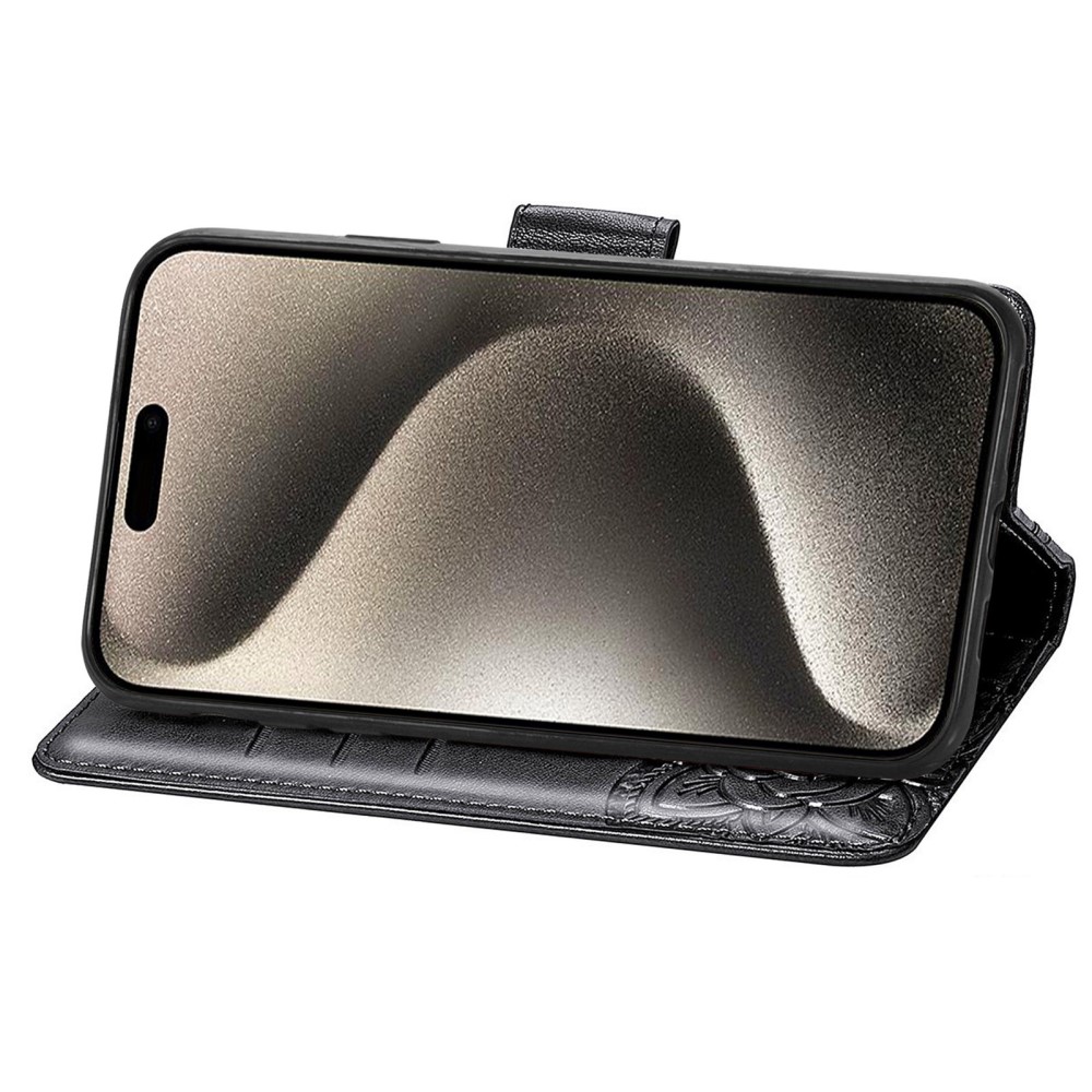  iPhone 16 Pro Max Fodral Med Fjäril Tryck Svart