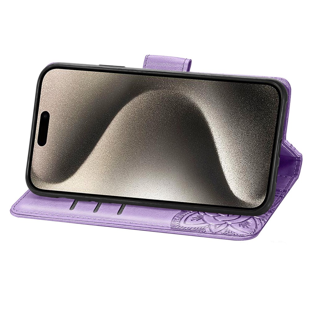  iPhone 16 Pro Max Fodral Med Fjäril Tryck Lila