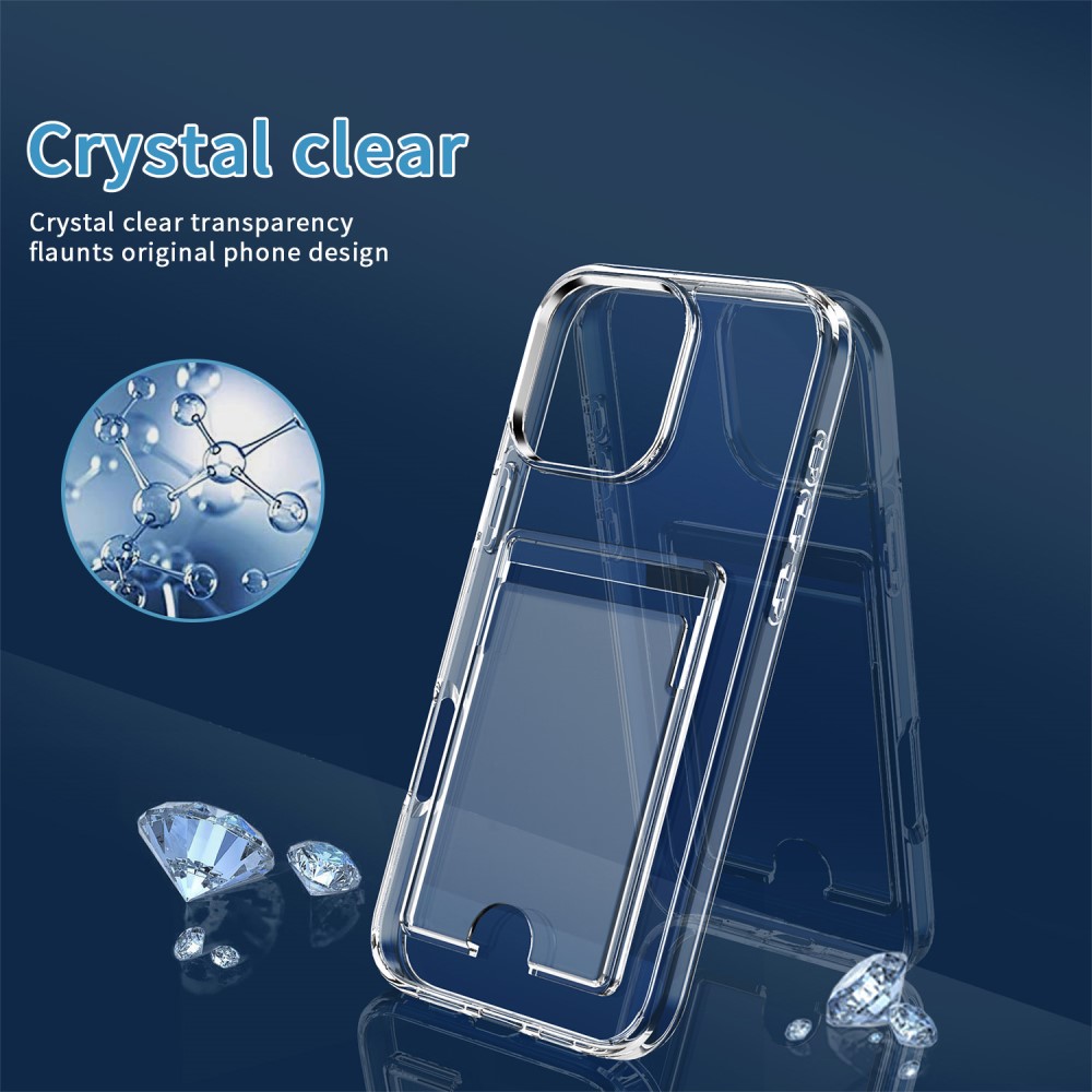  iPhone 16 Pro Max Skal Med Kortfack Transparent