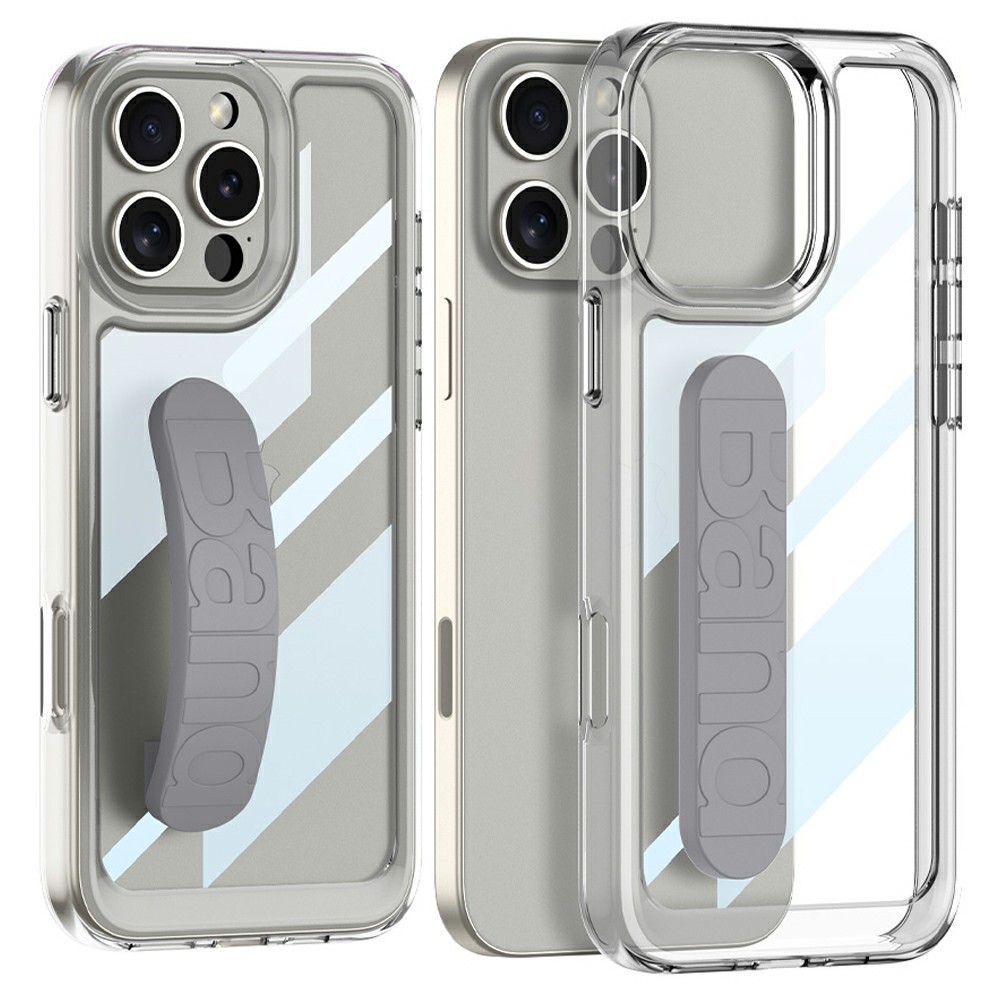 GKK GKK iPhone 16 Pro Max Skal Hand Strap Hybrid Grå