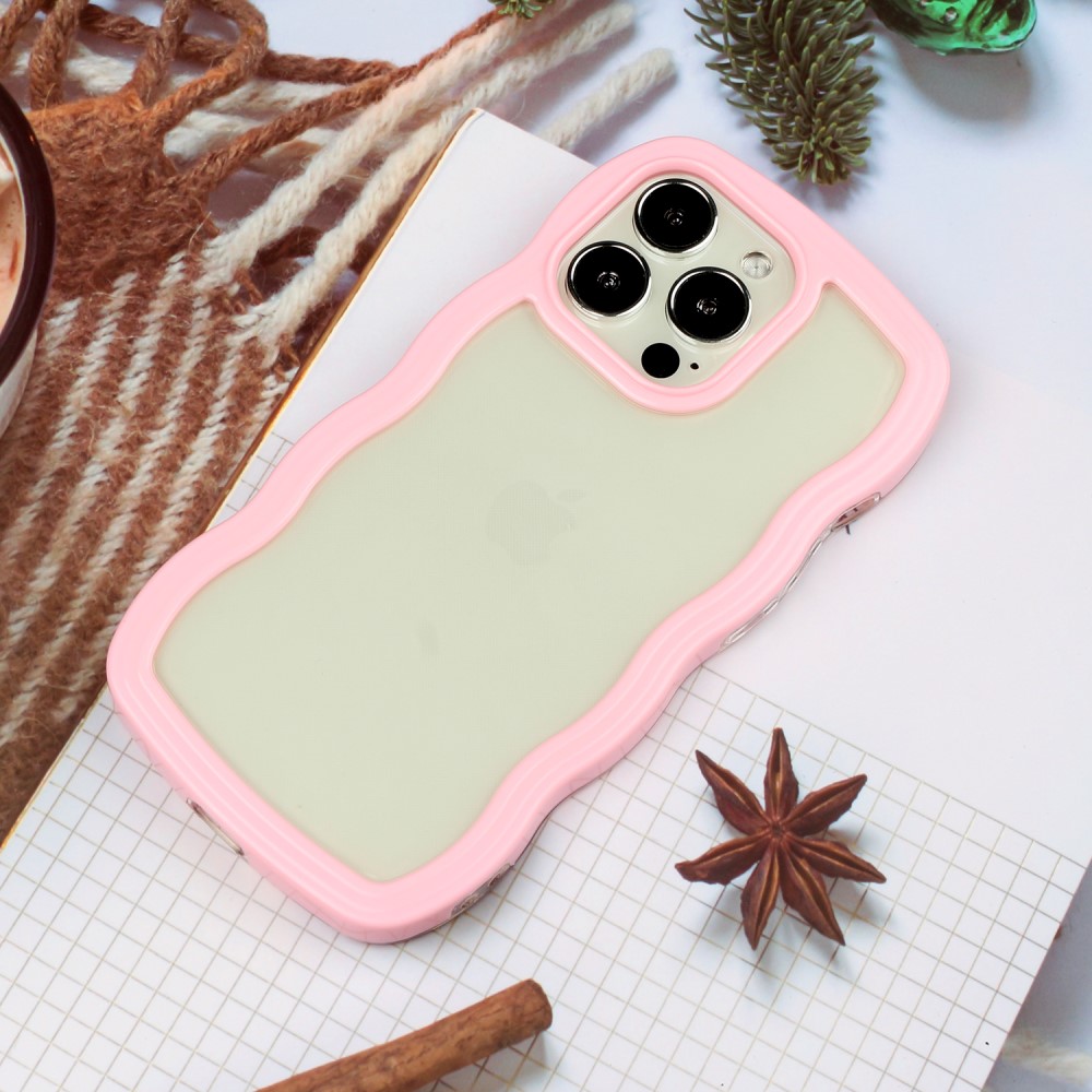  iPhone 16 Pro Skal Wavy Hybrid Rosa