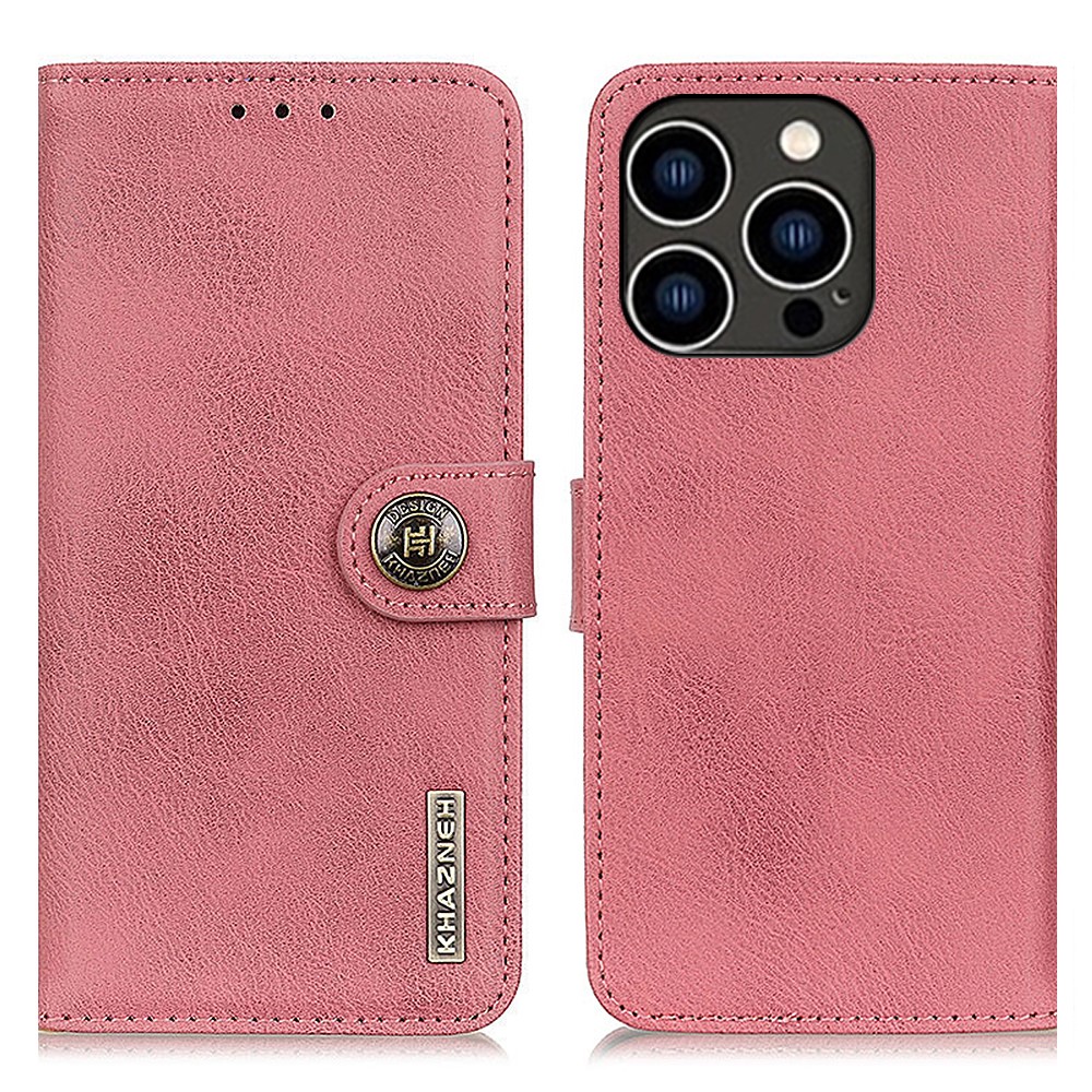 KHAZNEH KHAZNEH iPhone 16 Pro Max Fodral Läder Rosa