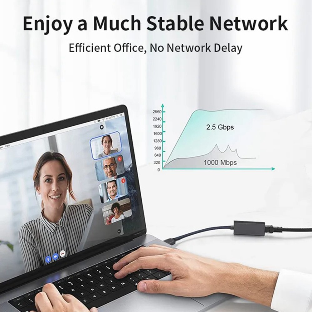 MINDPURE MINDPURE USB-A 2.0 - RJ45 Nätverksadapter Svart