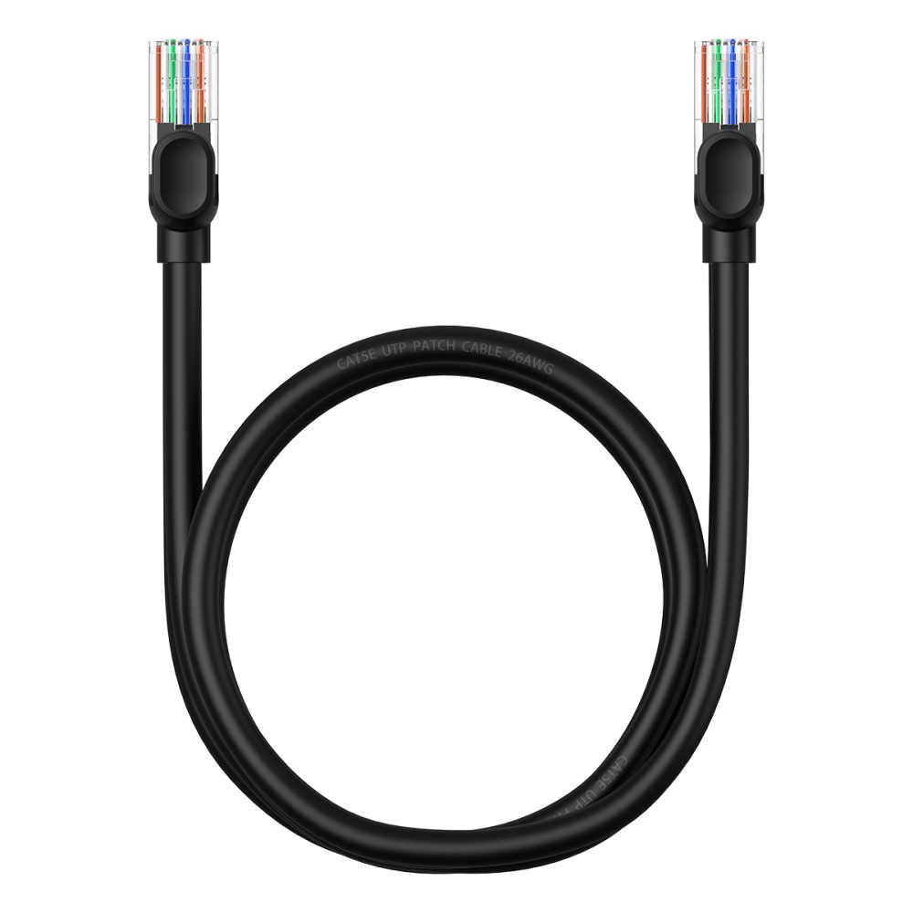 BASEUS BASEUS 1 m Cat5 RJ45 Nätverkskabel Svart