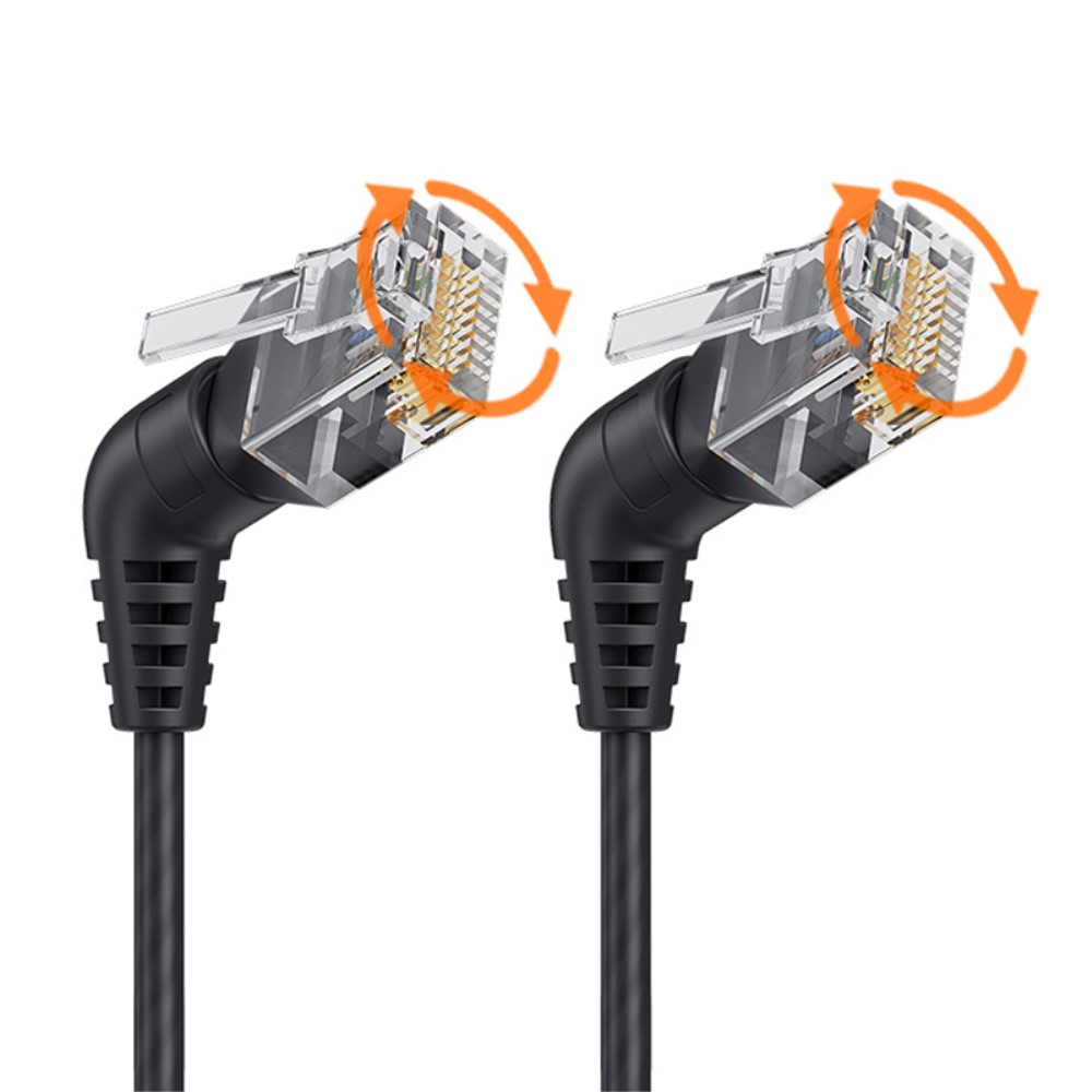 CableCreation CableCreation 2 m Cat6a RJ45 Nätverkskabel Svart