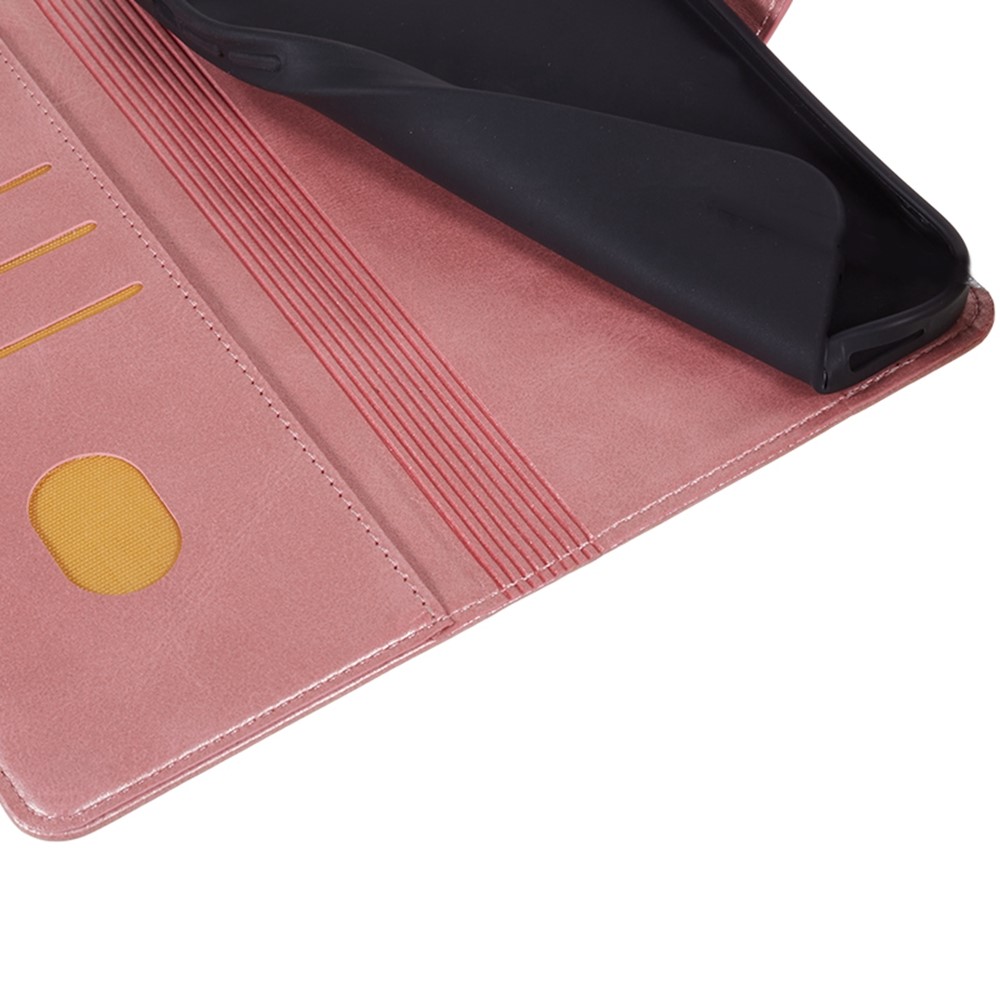  Motorola Moto G55 5G Plånboksfodral Läder Roséguld