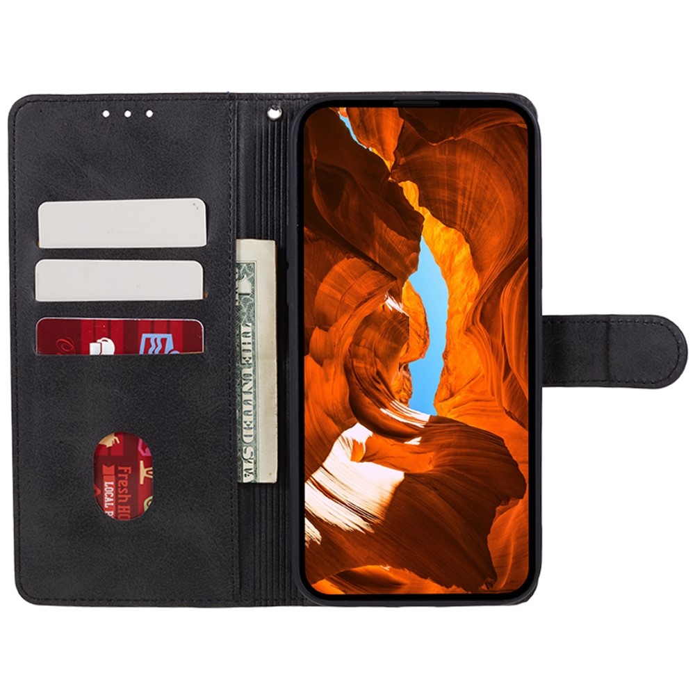  Motorola Moto G55 5G Plånboksfodral Läder Svart