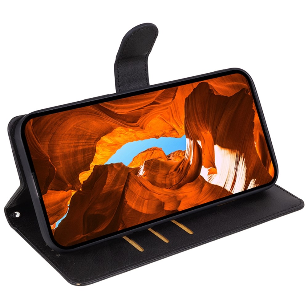  Motorola Moto G55 5G Plånboksfodral Läder Svart