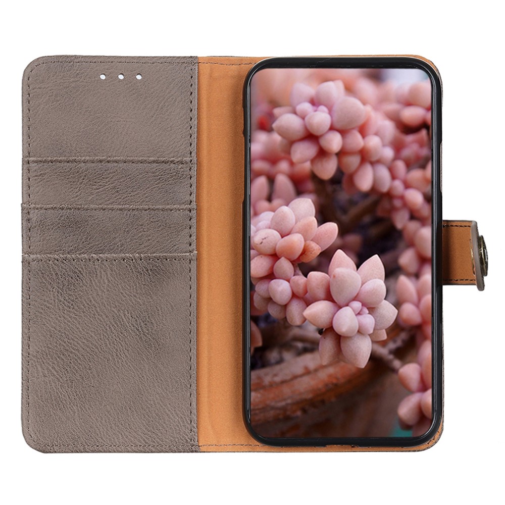 KHAZNEH KHAZNEH Motorola Edge 50 Neo Fodral Läder Khaki