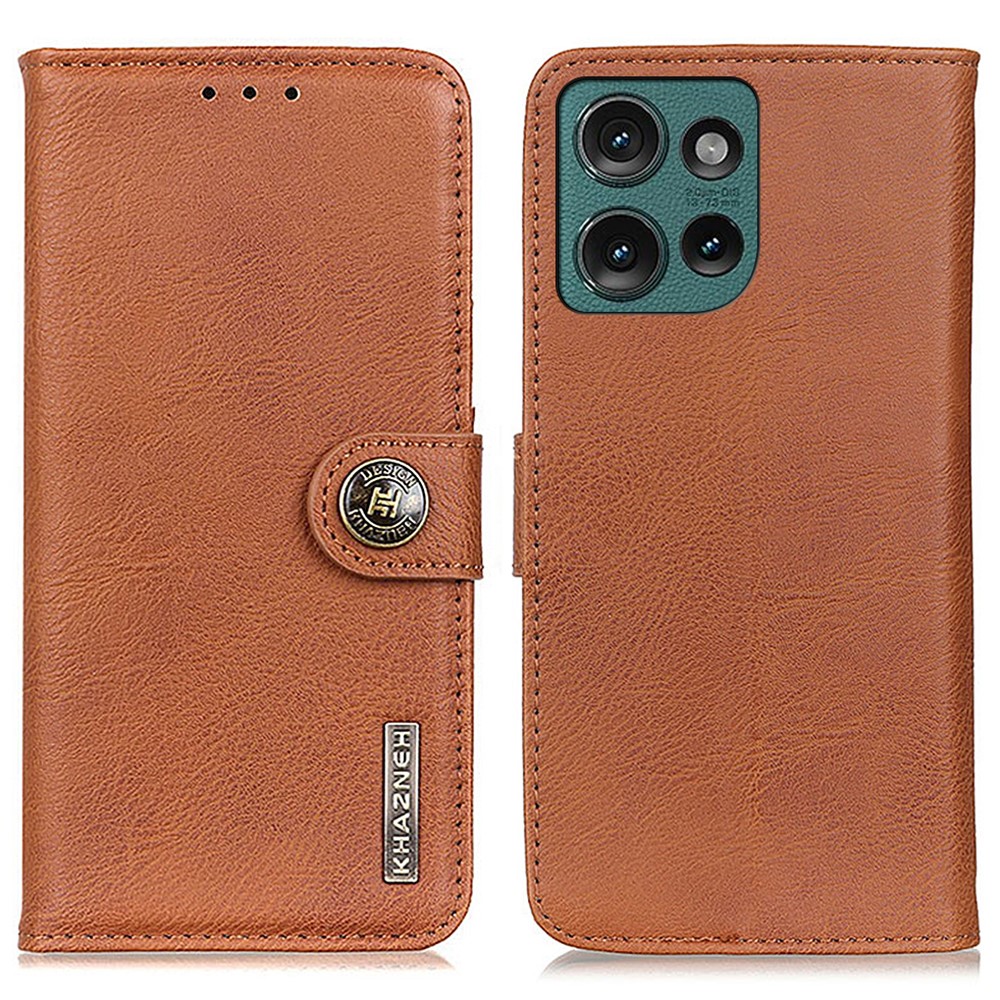 KHAZNEH KHAZNEH Motorola Edge 50 Neo Fodral Läder Brun