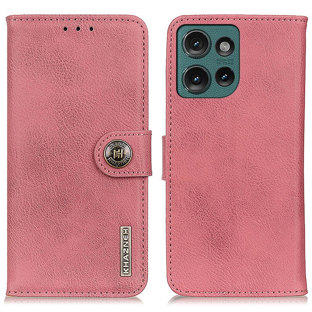 KHAZNEH KHAZNEH Motorola Edge 50 Neo Fodral Läder Rosa