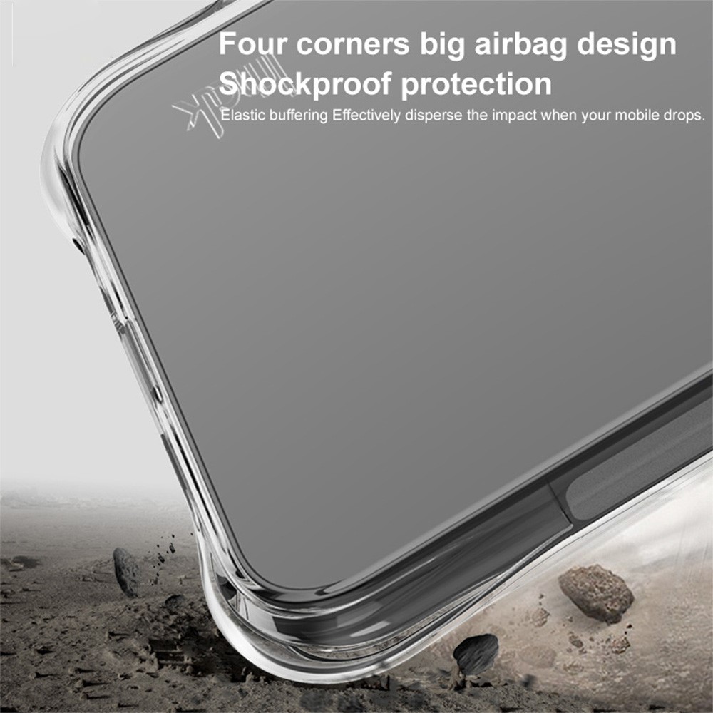 IMAK IMAK Motorola Moto G55 5G Skal TPU Shockproof Tonad Svart