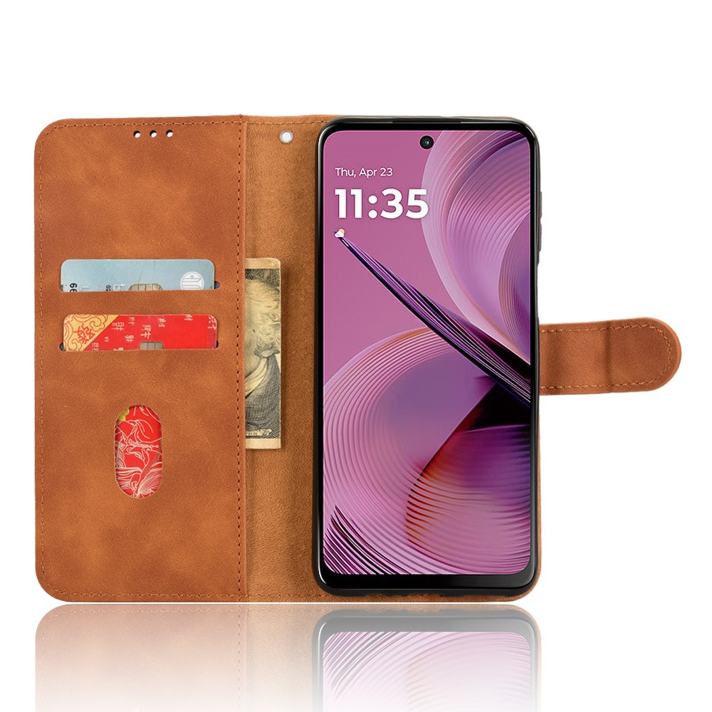  Motorola Moto G55 5G Fodral Läder Brun