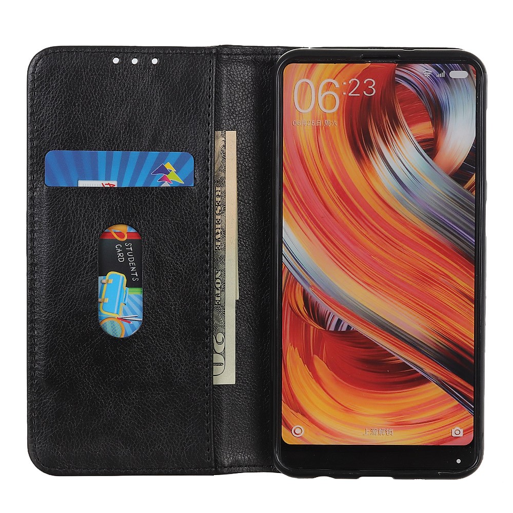  Motorola Edge 50 Neo Plånboksfodral Läder Svart