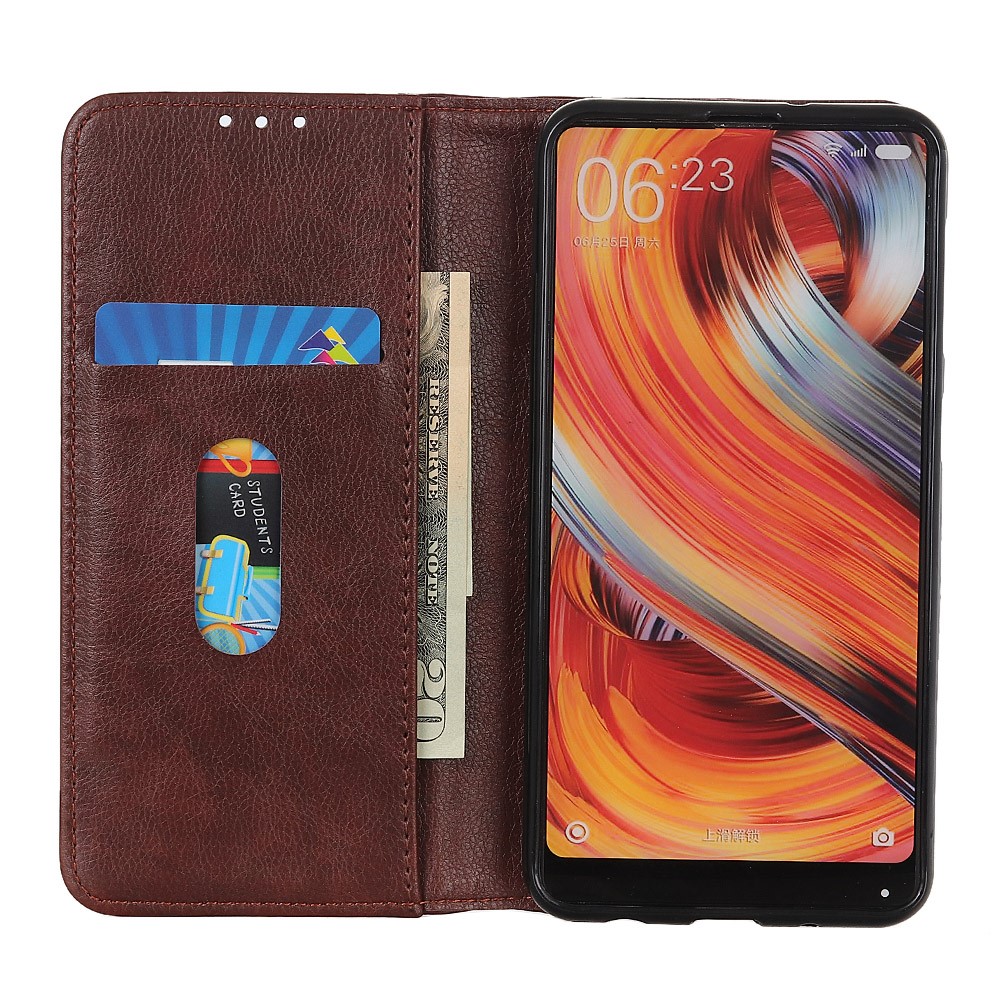  Motorola Edge 50 Neo Plånboksfodral Läder Brun