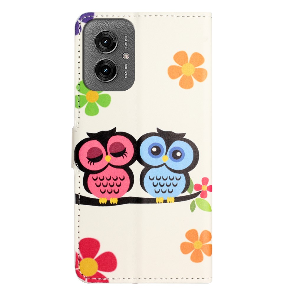  Motorola Moto G55 5G Fodral Med Tryck Ugglor