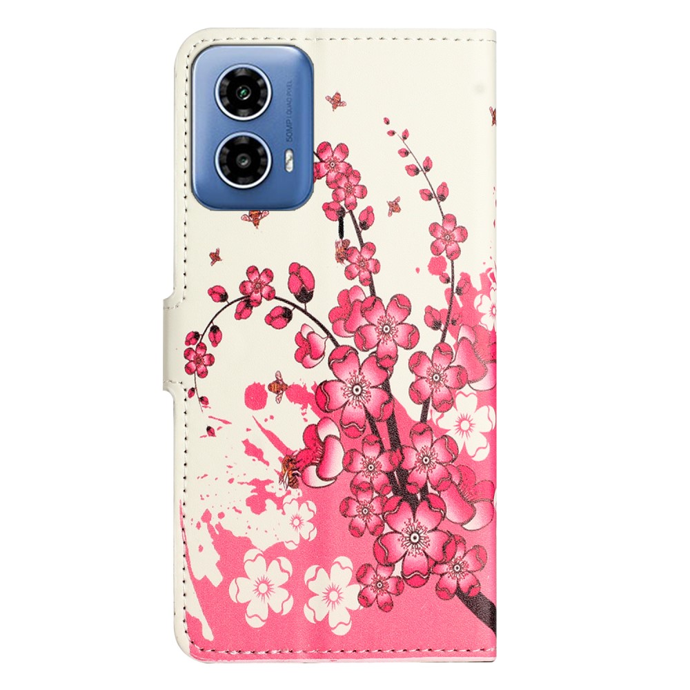  Motorola Moto G35 5G Fodral Med Tryck Plommonträd