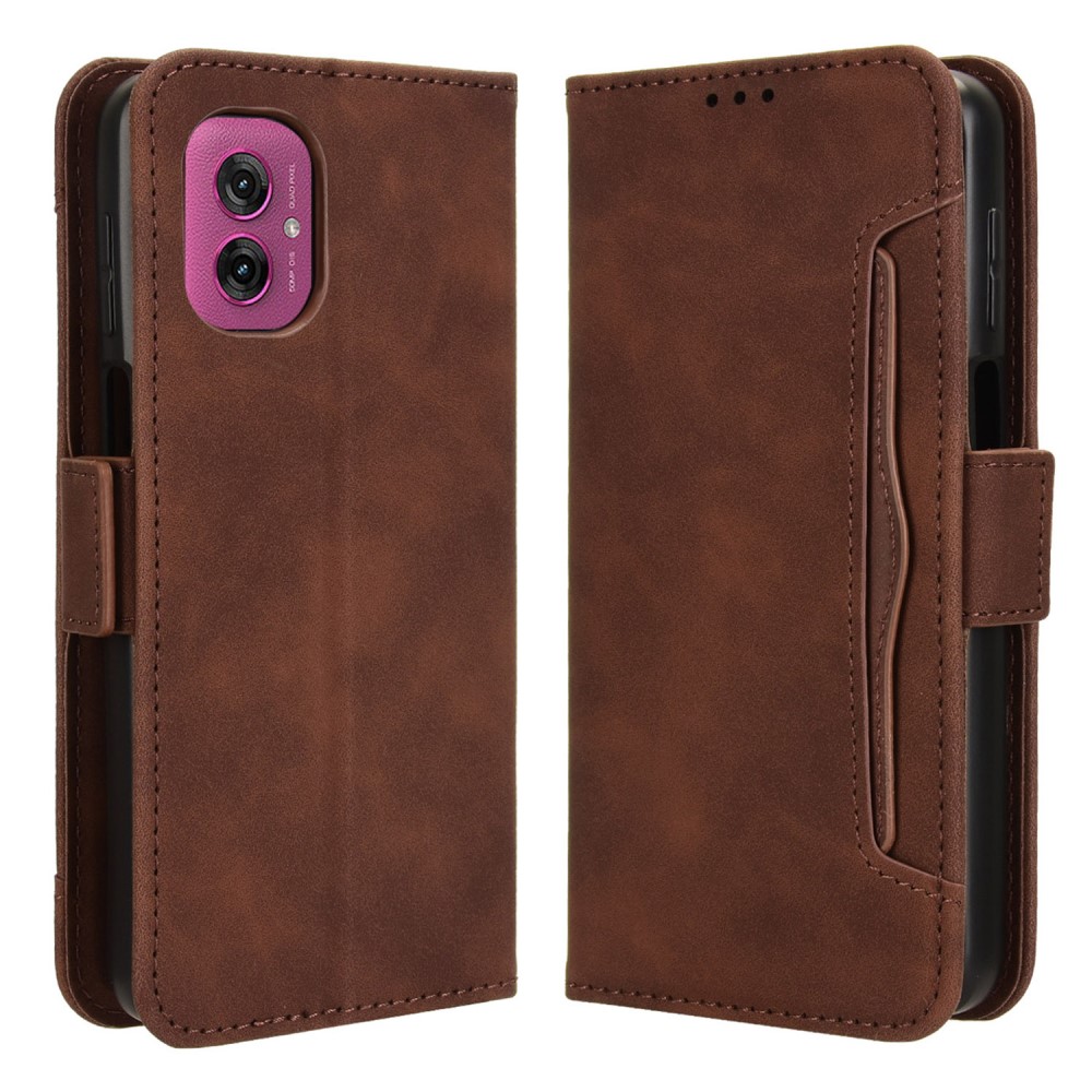  Motorola Moto G55 5G Fodral Med Avtagbart Kortfodral Brun