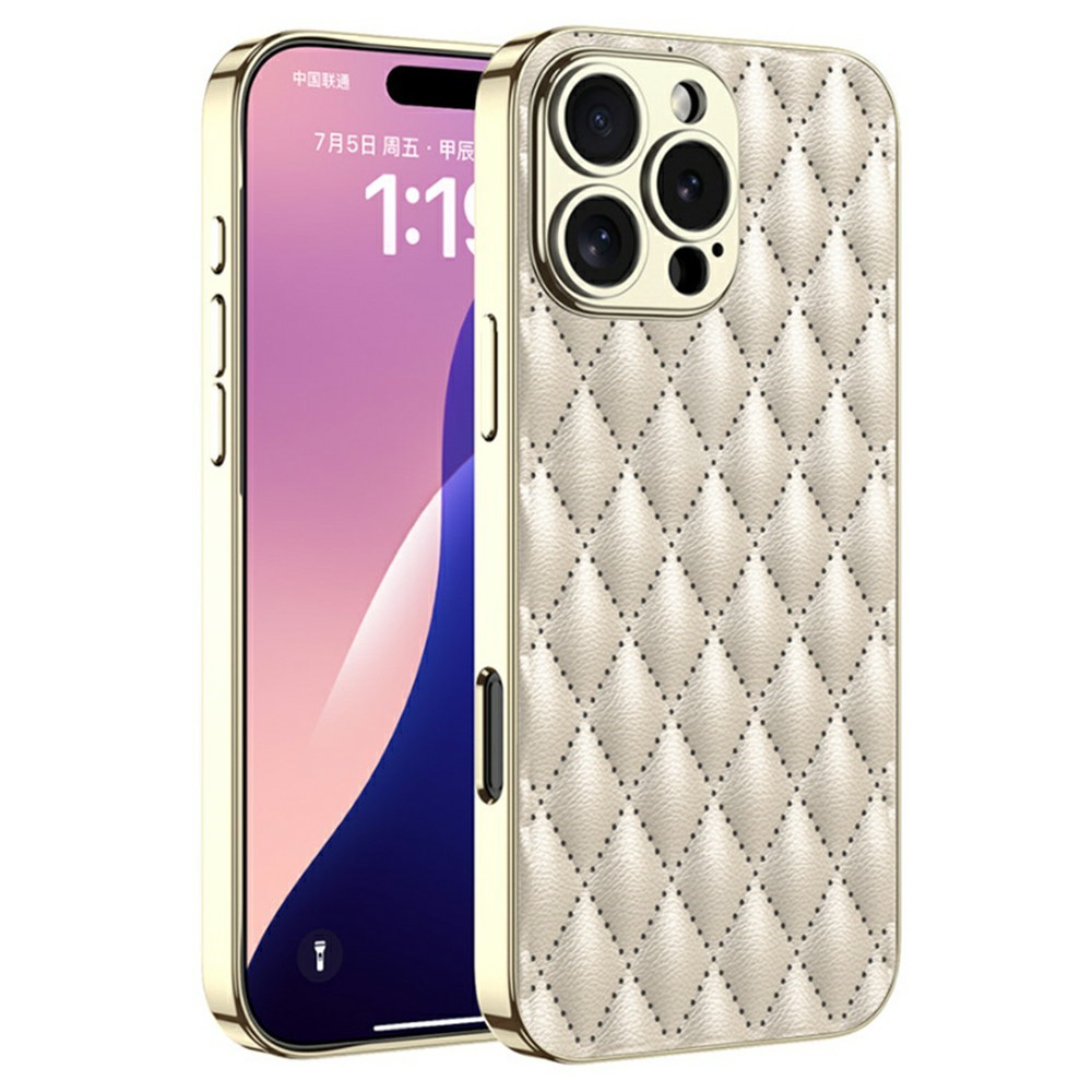 GKK GKK iPhone 16 Pro Skal Diamond Hybrid Läder Champagne