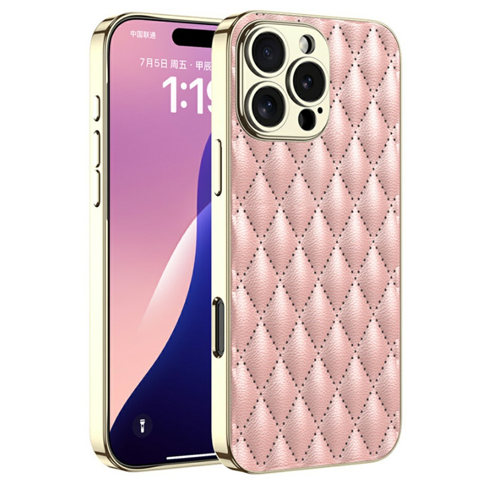 GKK GKK iPhone 16 Pro Max Skal Diamond Hybrid Läder Rosa