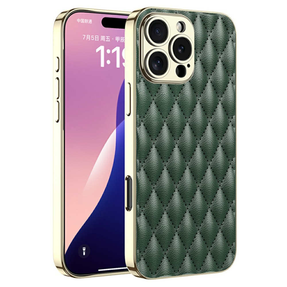 GKK GKK iPhone 16 Pro Max Skal Diamond Hybrid Läder Mörk Grön