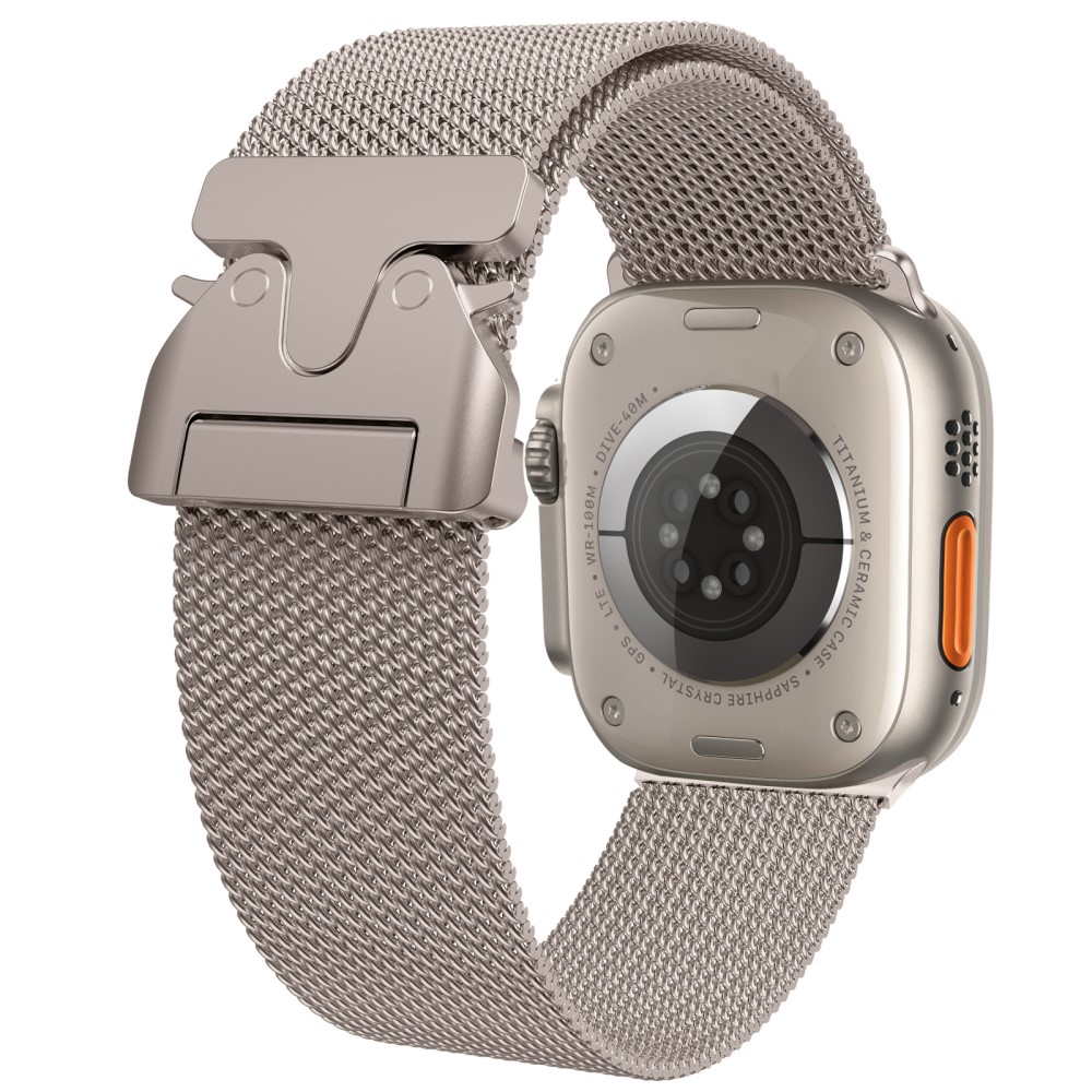 Apple Watch 38/40/41/42 mm Klockarmband Milanese Titanium