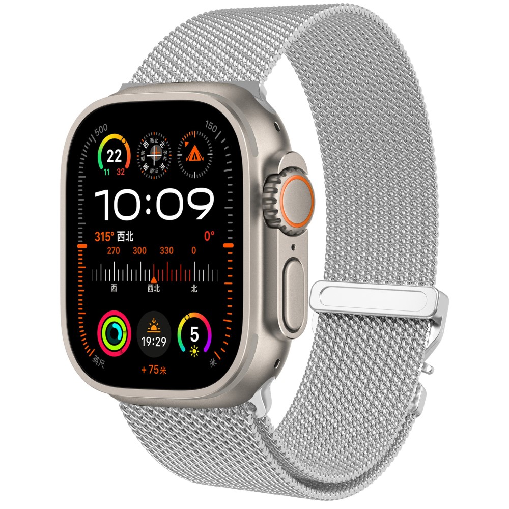  Apple Watch 42/44/45/46/49 mm Armband Milanese Silver