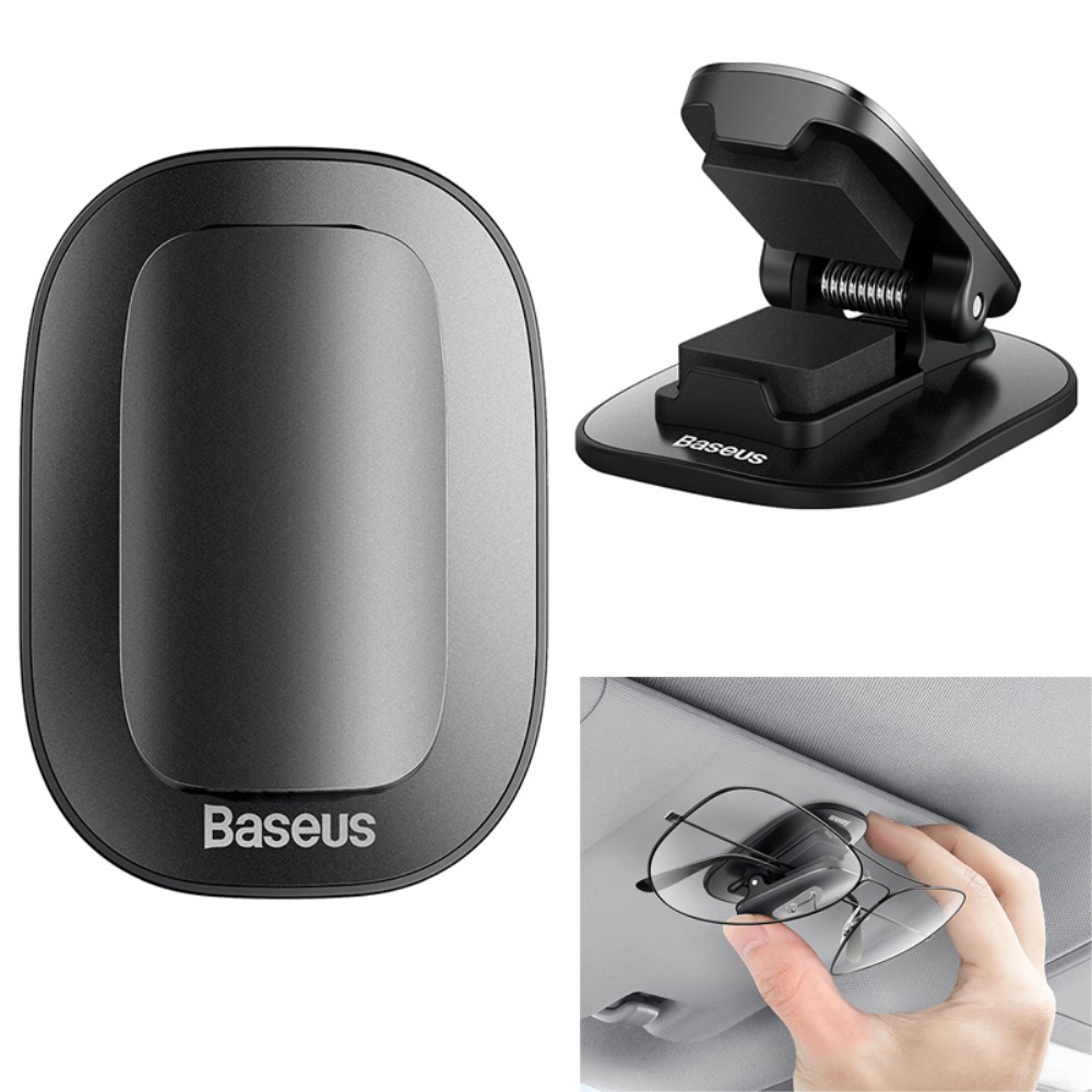 BASEUS BASEUS Glasögonhållare För Bilsolskydd Svart