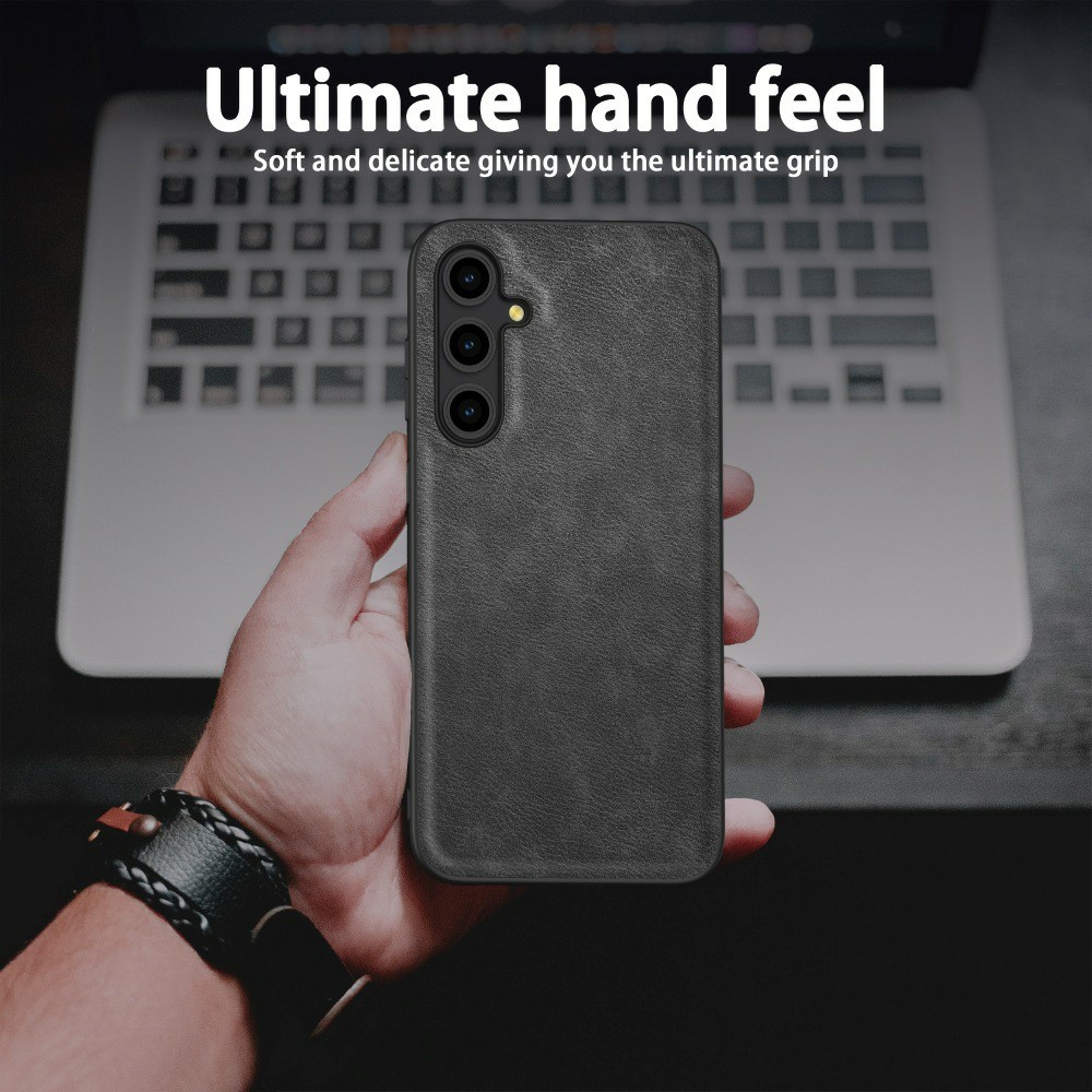  Samsung Galaxy S25 Skal Läder Retro Svart