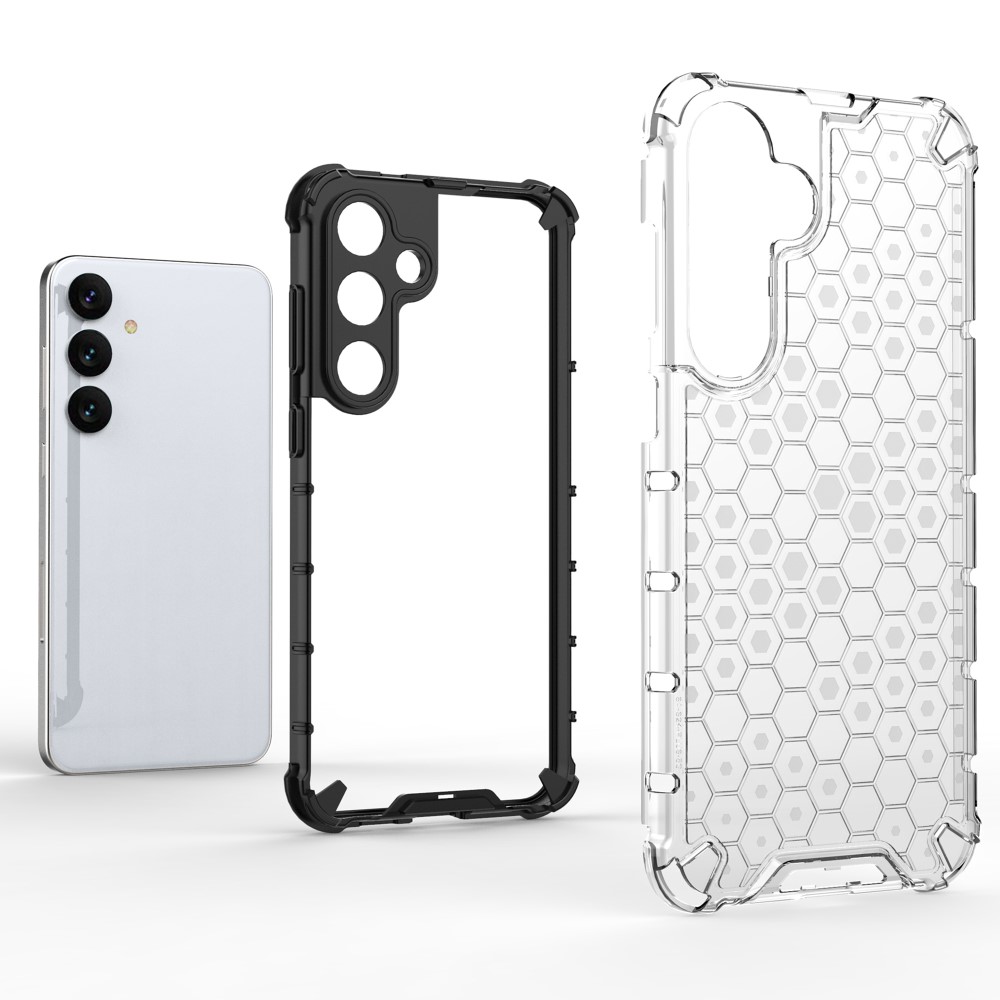 Samsung Galaxy S25 Skal Hybrid Honeycomb Röd