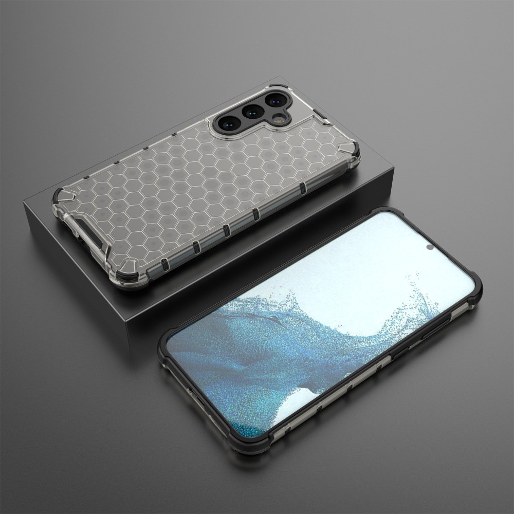  Samsung Galaxy S25 Skal Hybrid Honeycomb Svart