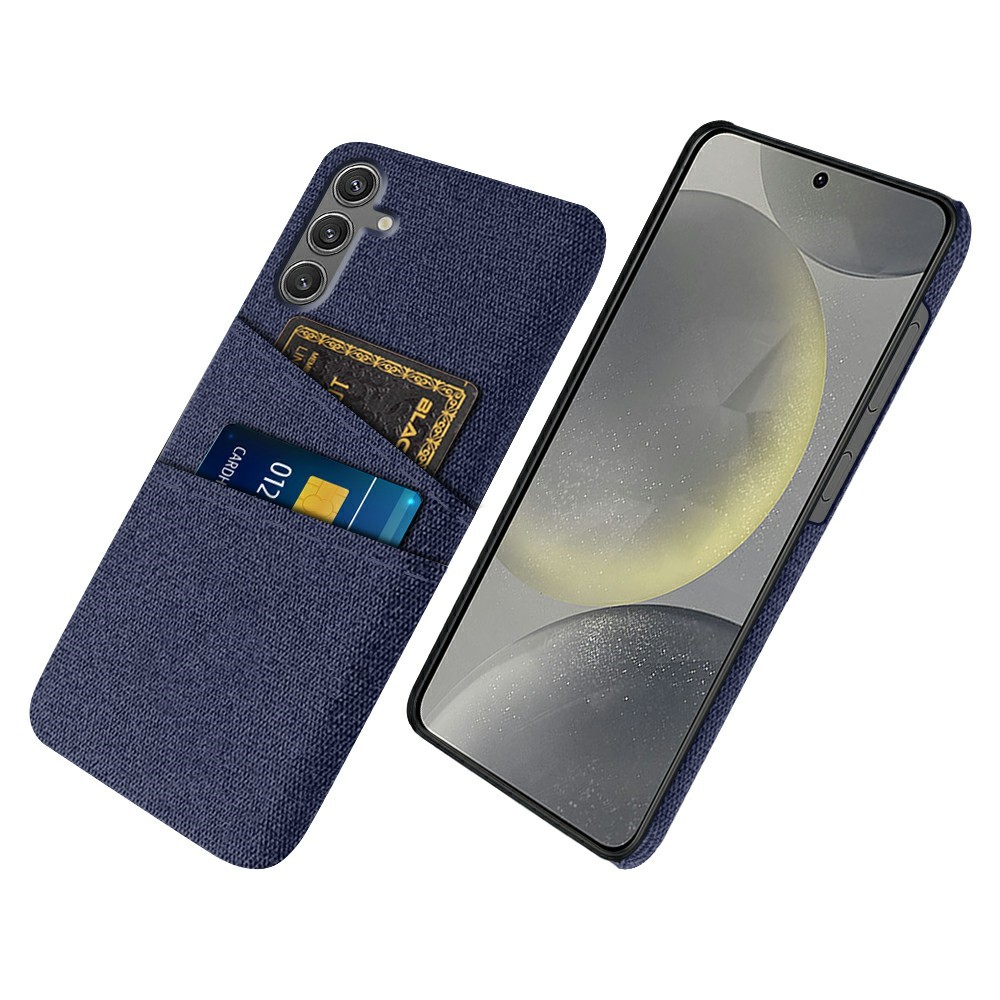  Samsung Galaxy S25 Skal Med Kortfack Tygbelagt Blå