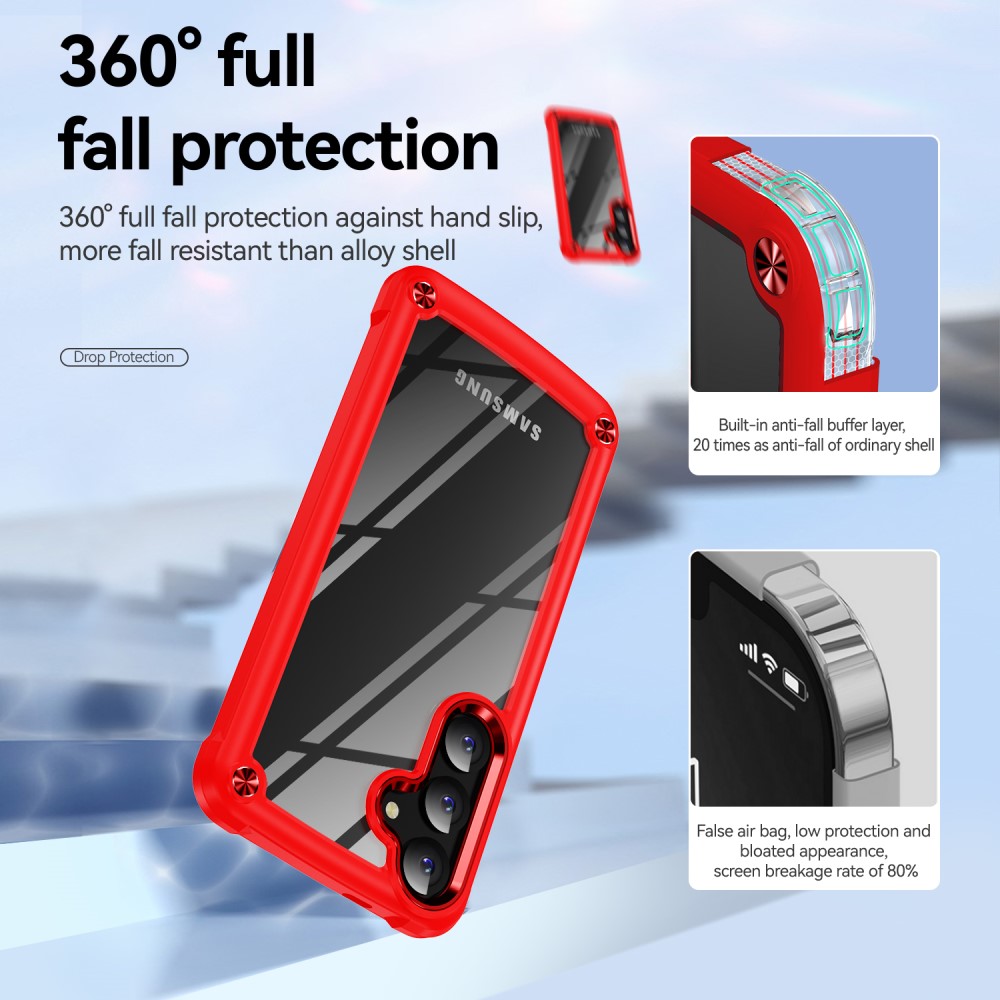  Samsung Galaxy S25 Skal Xtreme Shockproof Hybrid Röd