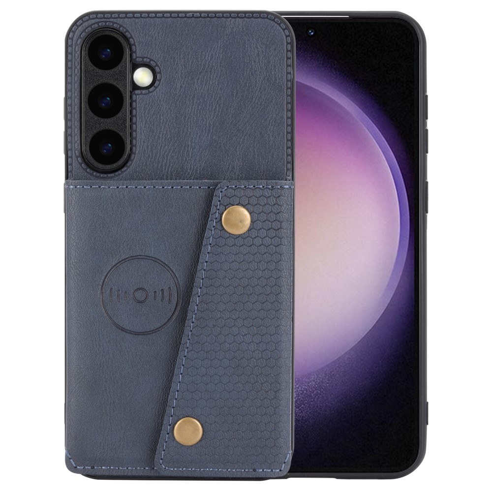  Samsung Galaxy S25 Skal Läder Med Kortfack Och Magnet