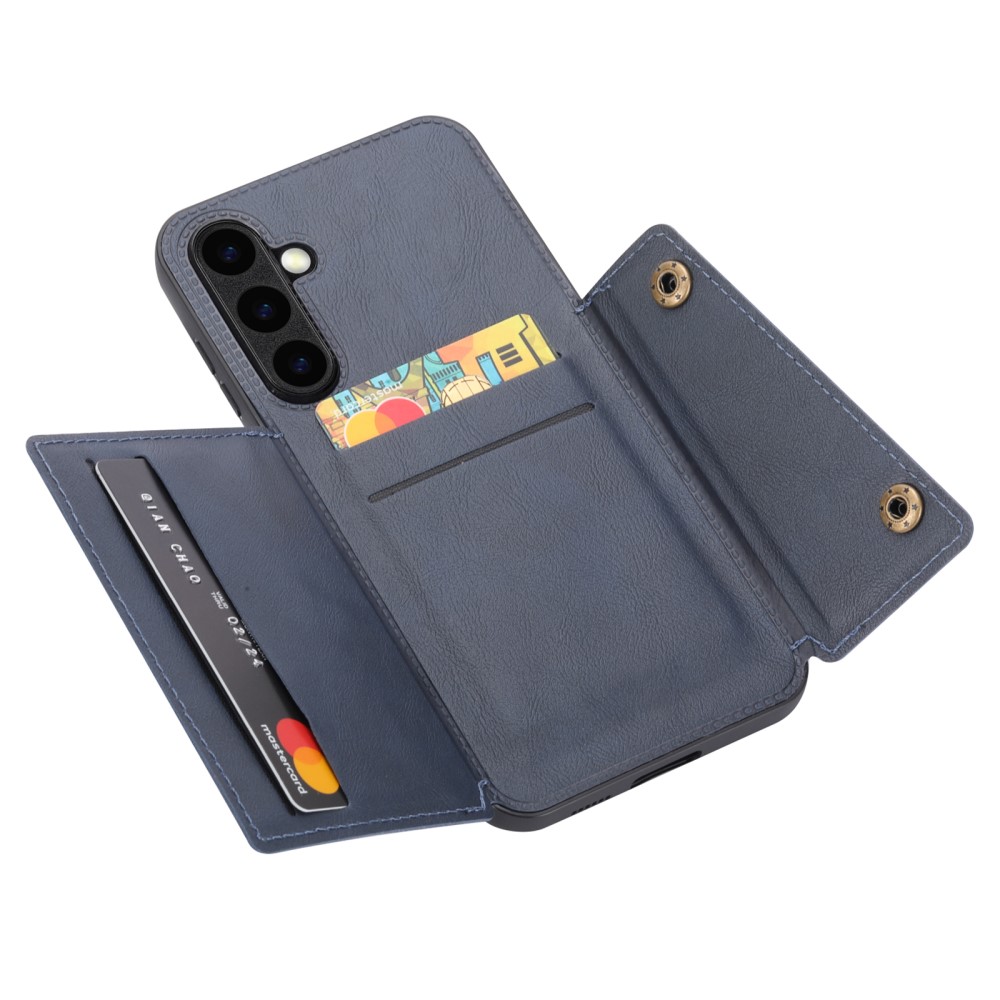  Samsung Galaxy S25 Skal Läder Med Kortfack Och Magnet